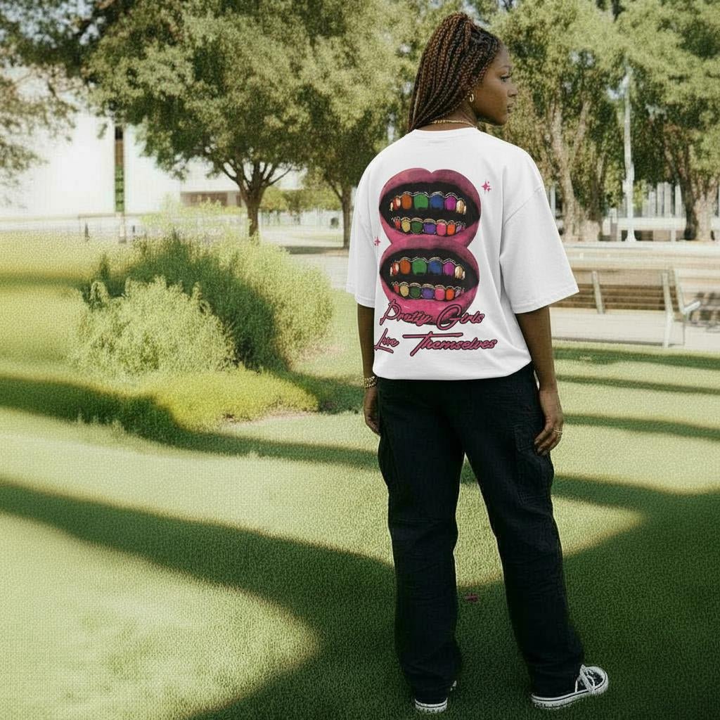 PRETTY GIRLS GRILLZ TEE - RUOK2DAY APPAREL