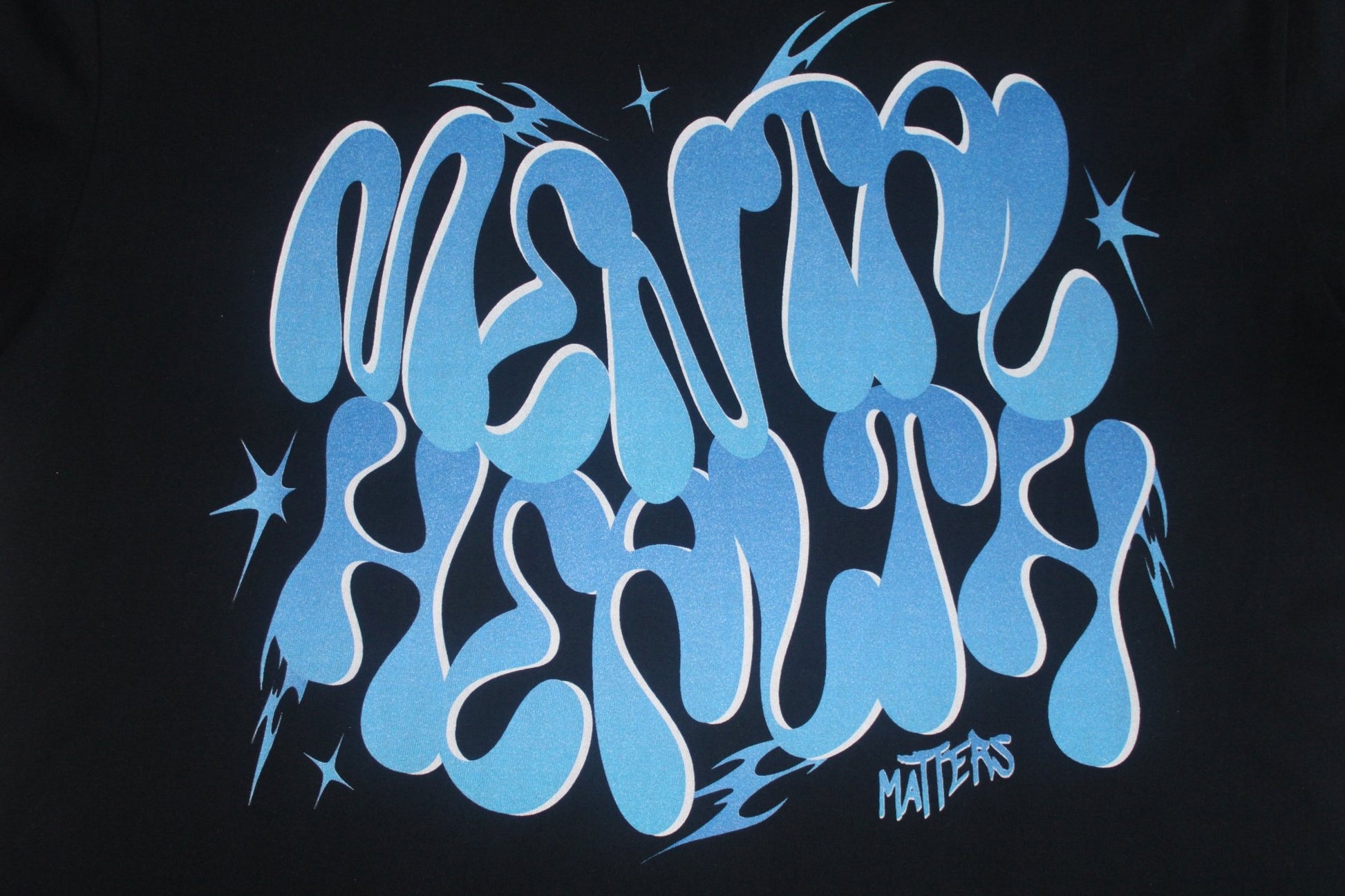 MENTAL HEALTH MATTERS TEE - BLUE & BLACK - RUOK2DAY APPAREL