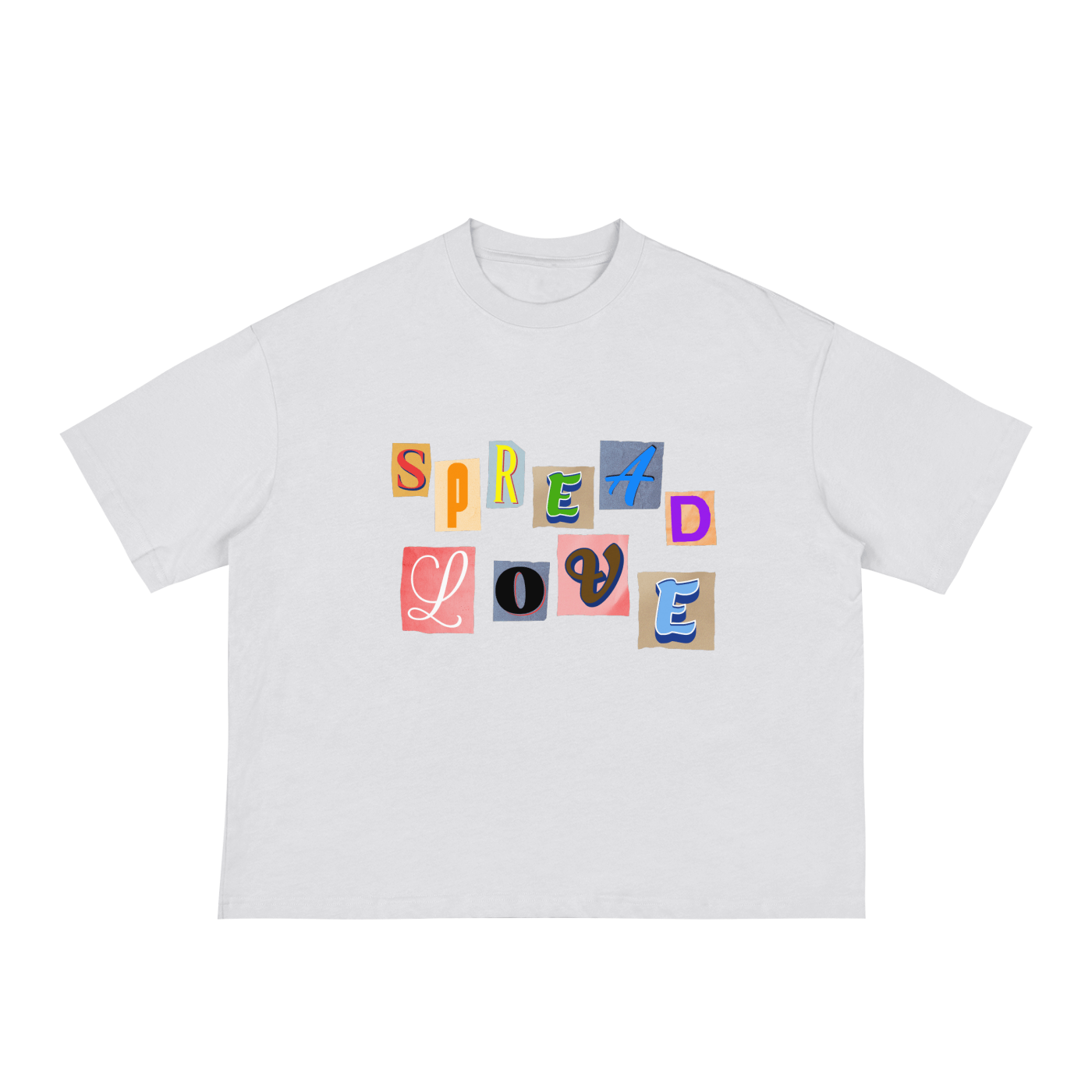 SPREAD LOVE BOXY TEE - WHITE - RUOK2DAY APPAREL
