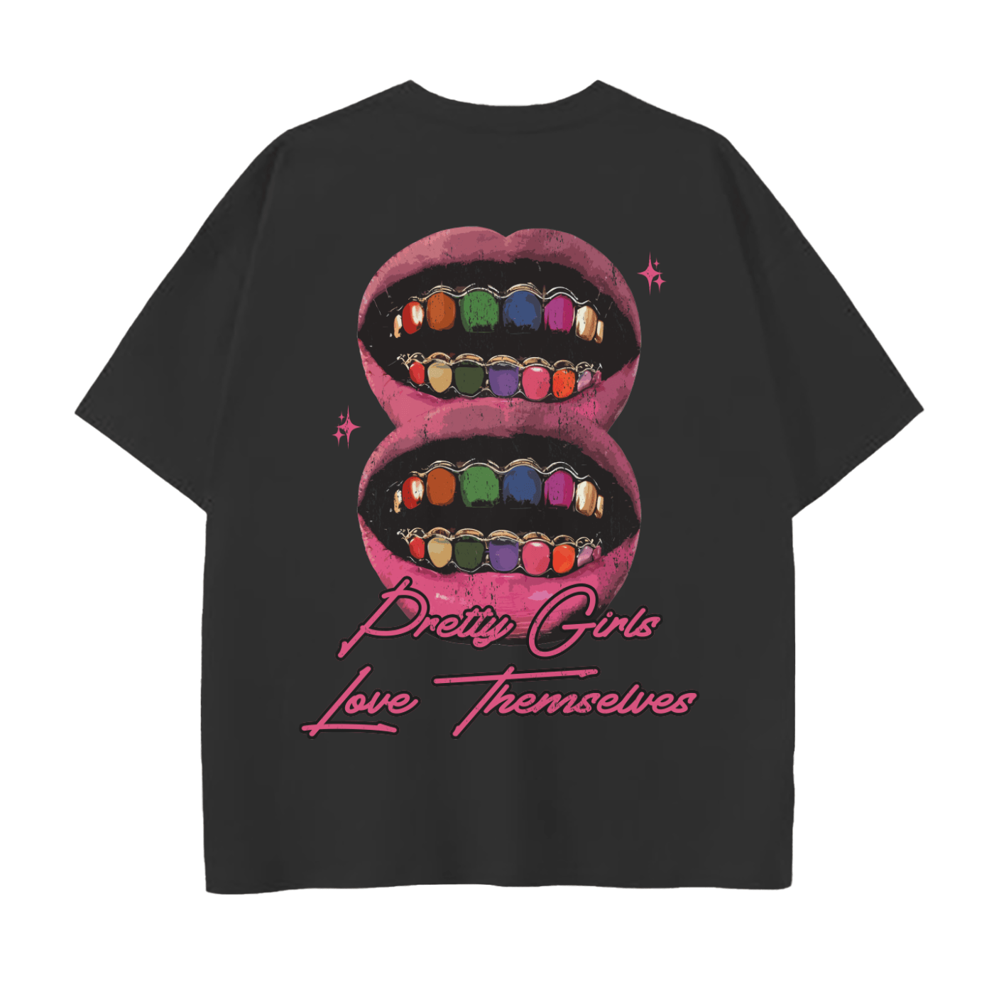 PRETTY GIRLS GRILLZ TEE - RUOK2DAY APPAREL