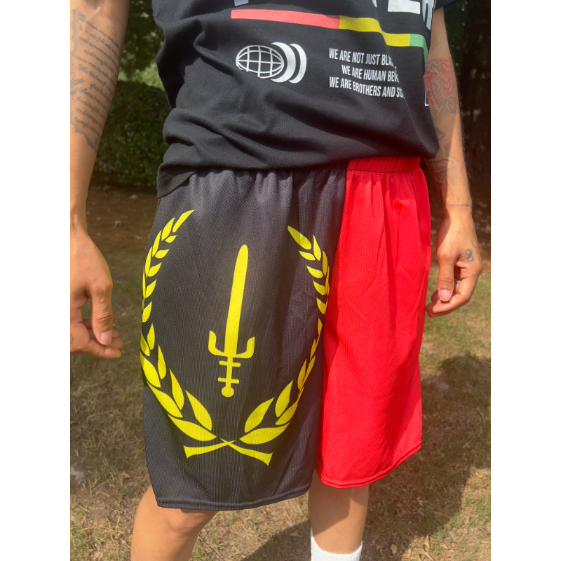 BLACK AMERICAN HERITAGE SHORTS