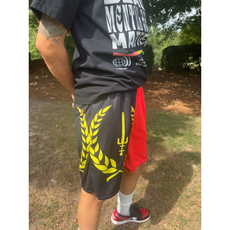 BLACK AMERICAN HERITAGE SHORTS