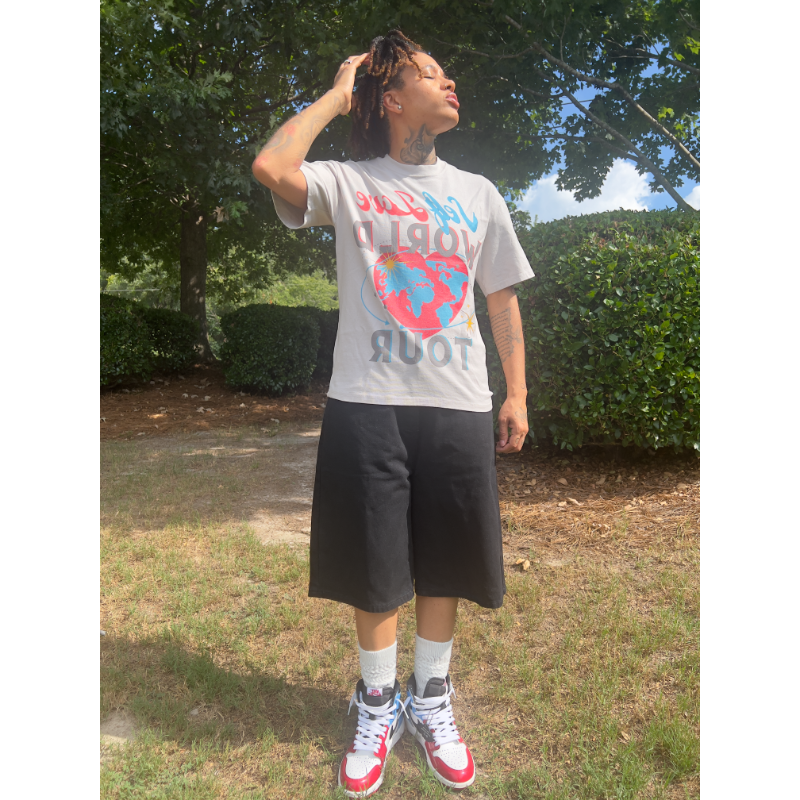 SELF LOVE WORLD TOUR TEE - SILVER BIRCH