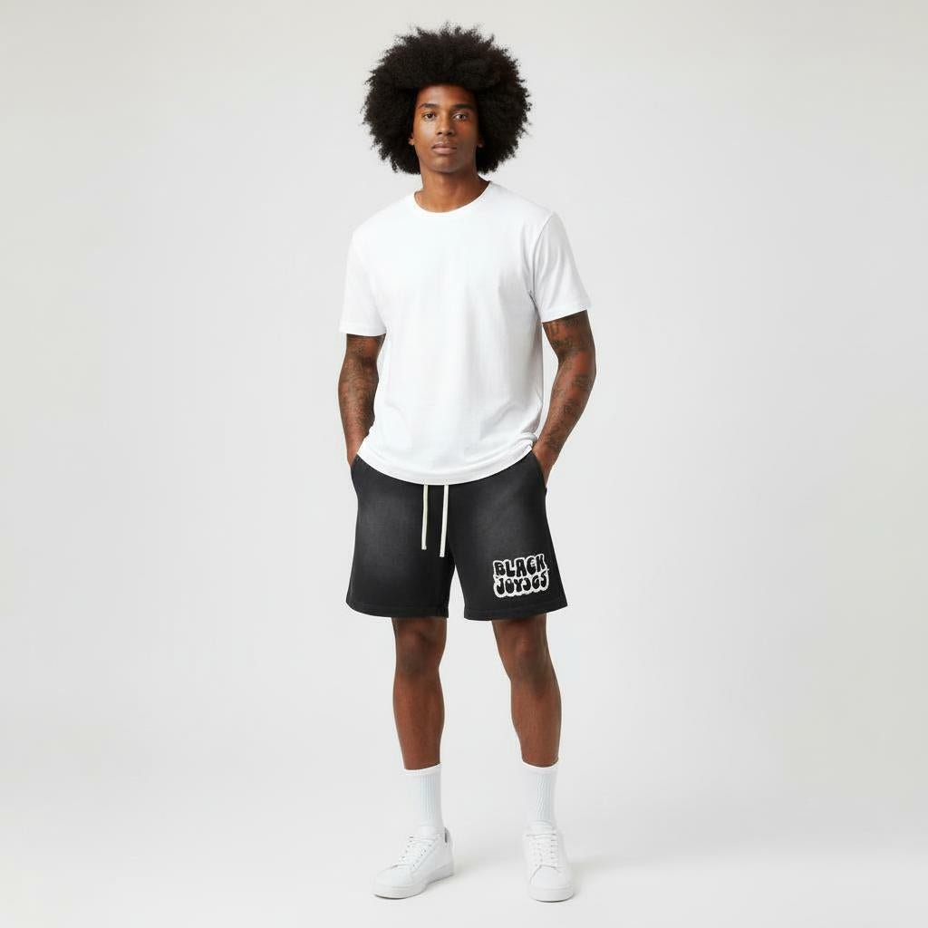 BLACK JOY 365 SHORTS - RUOK2DAY APPAREL