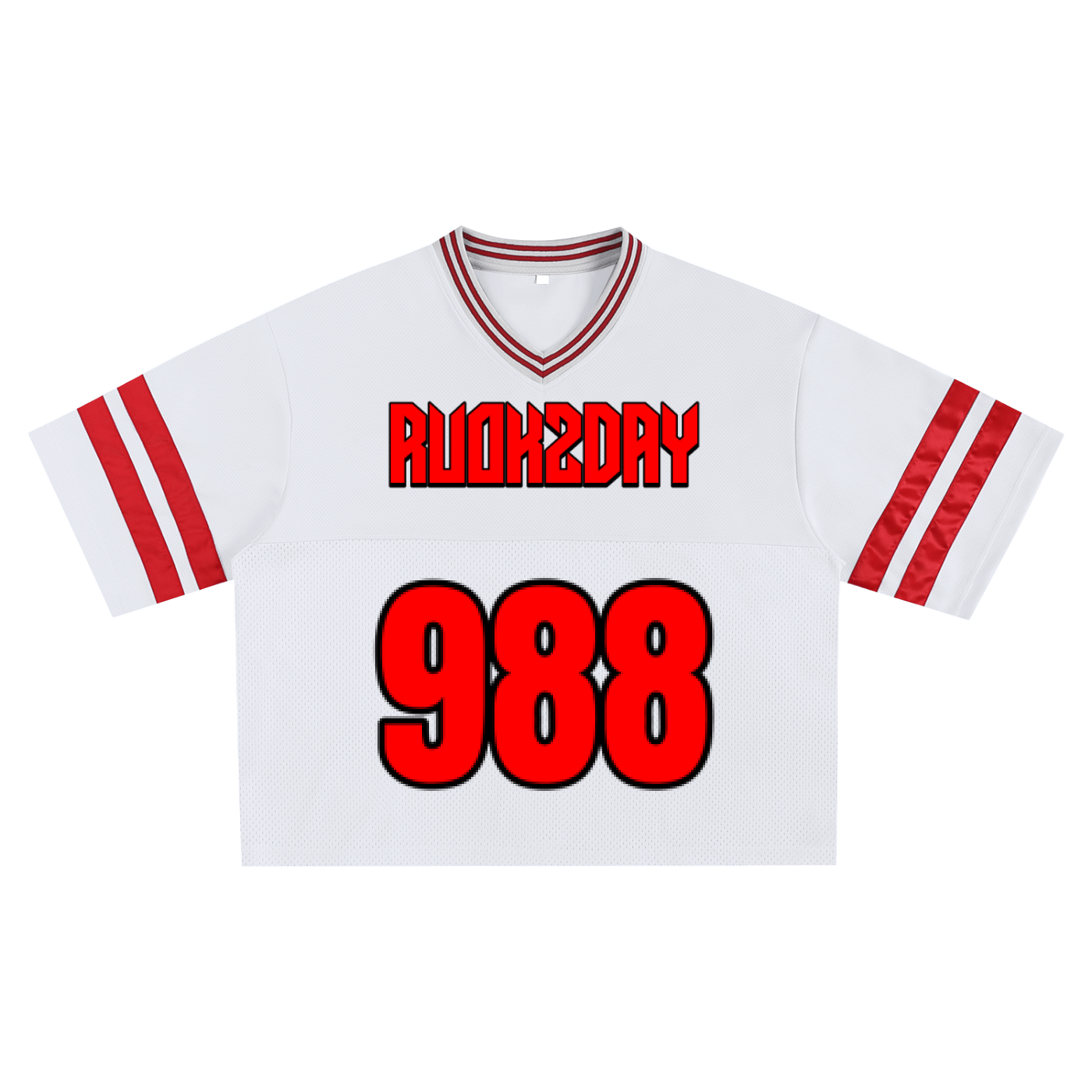 LIFELINE MESH JERSEY - WHITE - RUOK2DAY APPAREL