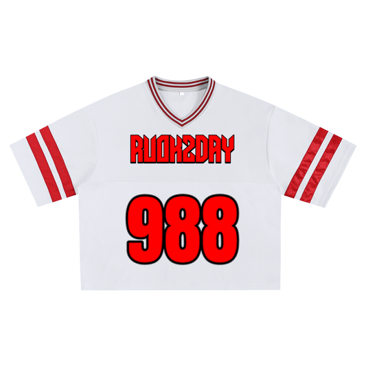 LIFELINE MESH JERSEY - WHITE - RUOK2DAY APPAREL