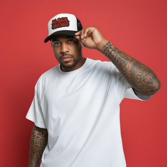 BLACK JOY 365 TRUCKER HAT - RED - RUOK2DAY APPAREL