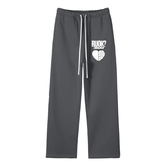 HEART & MIND JOGGERS - GRAY - RUOK2DAY APPAREL