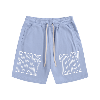 RUOK2DAY ESSENTIAL SHORTS - SKY BLUE - RUOK2DAY APPAREL