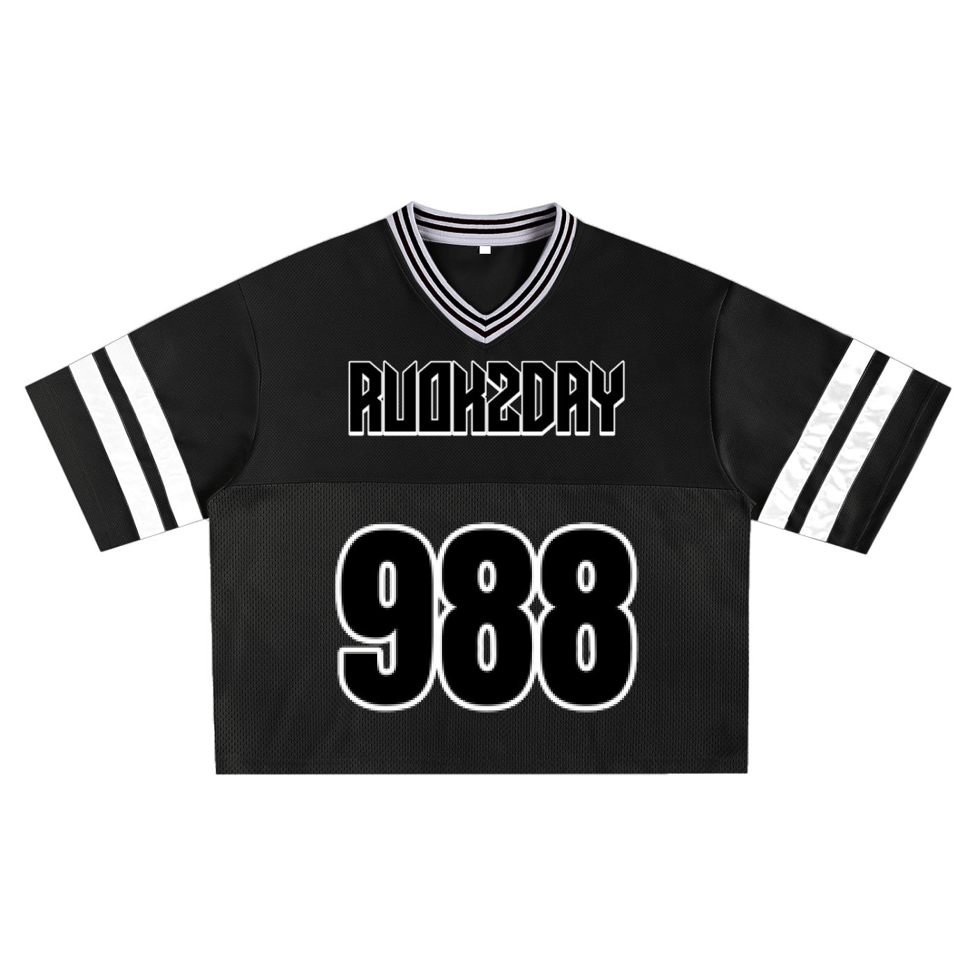 LIFELINE MESH JERSEY - BLACK - RUOK2DAY APPAREL