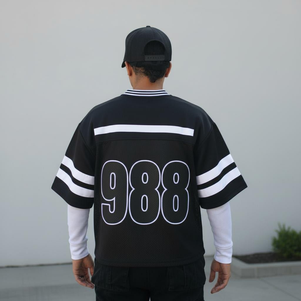 LIFELINE MESH JERSEY - BLACK - RUOK2DAY APPAREL