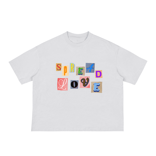 SPREAD LOVE BOXY TEE - WHITE - RUOK2DAY APPAREL