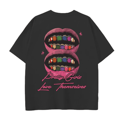 PRETTY GIRLS GRILLZ TEE - RUOK2DAY APPAREL