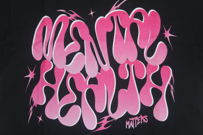 MENTAL HEALTH MATTERS TEE - PINK & BLACK - RUOK2DAY APPAREL