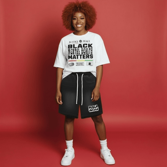 BLACK JOY 365 SHORTS - RUOK2DAY APPAREL