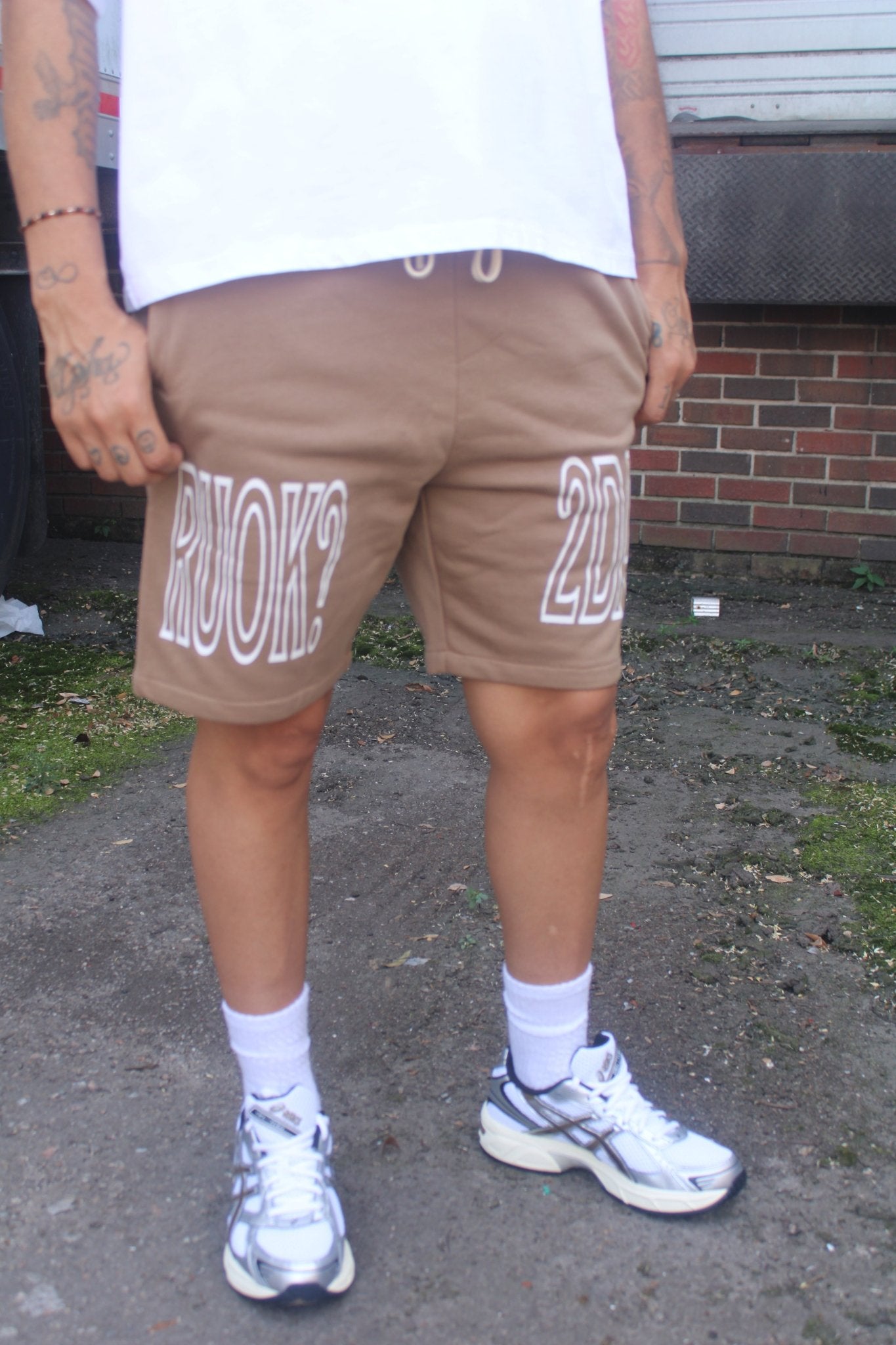 RUOK2DAY ESSENTIAL SHORTS - COFFEE - RUOK2DAY APPAREL