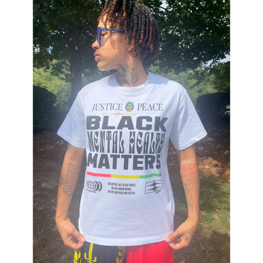 BLACK MENTAL HEALTH MATTERS TEE - WHITE