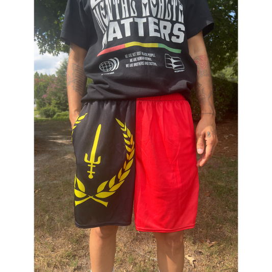 BLACK AMERICAN HERITAGE SHORTS