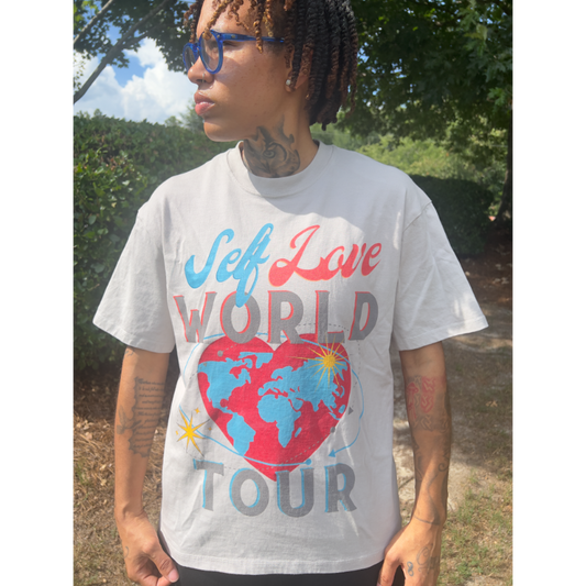 LOVE IS UNIVERSAL TEE - SILVER BIRCH