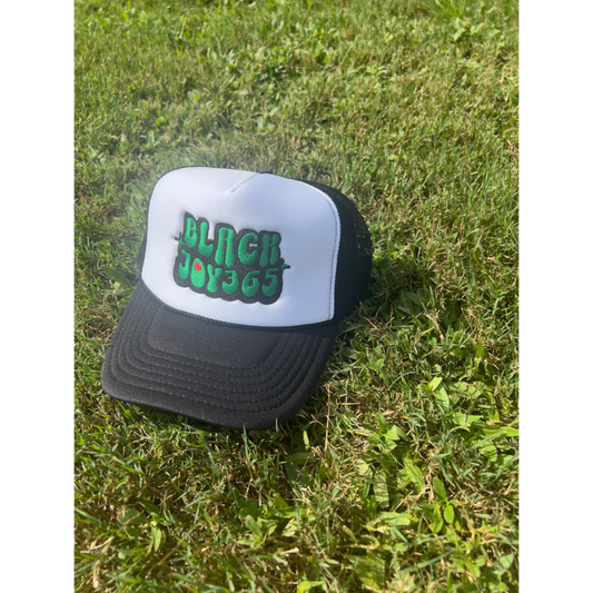 BLACK JOY 365 TRUCKER HAT - UNITY GREEN