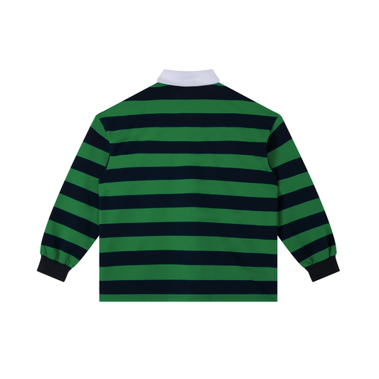 RUOK2DAY COLOR BLOCK STRIPE RUGBY (GREEN)