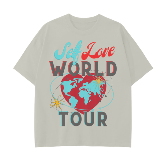 LOVE IS UNIVERSAL TEE - SILVER BIRCH