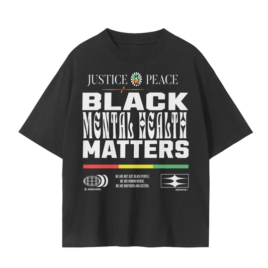 BLACK MENTAL HEALTH MATTERS TEE - BLACK