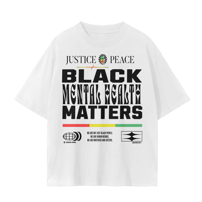 BLACK MENTAL HEALTH MATTERS TEE - WHITE - RUOK2DAY APPAREL