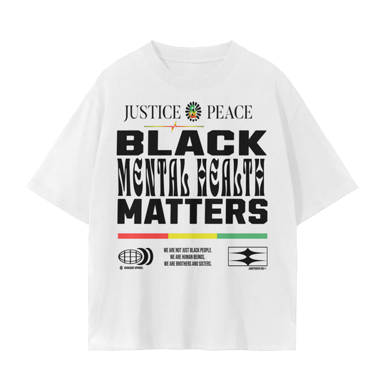 BLACK MENTAL HEALTH MATTERS TEE - WHITE