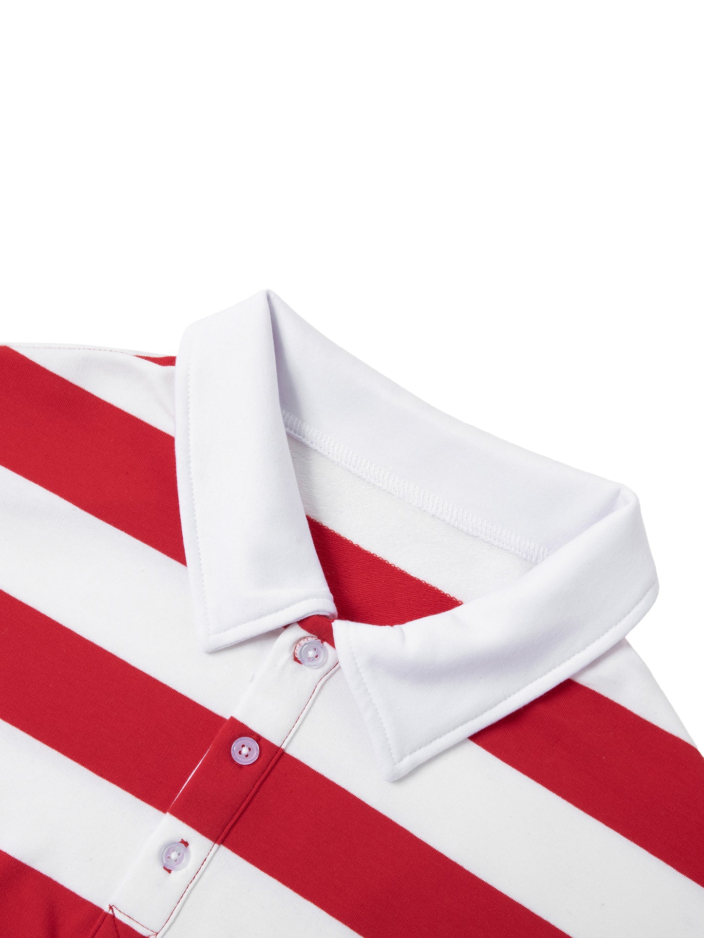 RUOK2DAY COLOR BLOCK STRIPE RUGBY(PEPPERMINT)